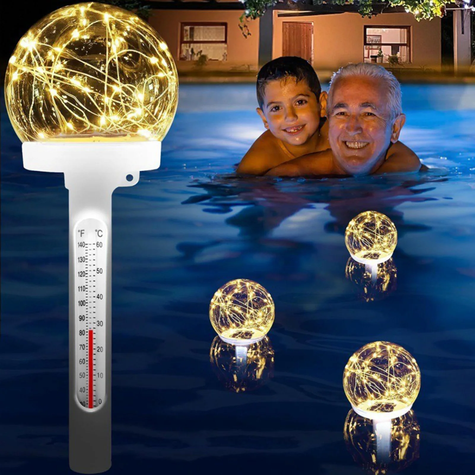 

Swimming Pool Floating Thermometer Easy Read Swimming Pool Thermometer for Most Types of Swimming Pool