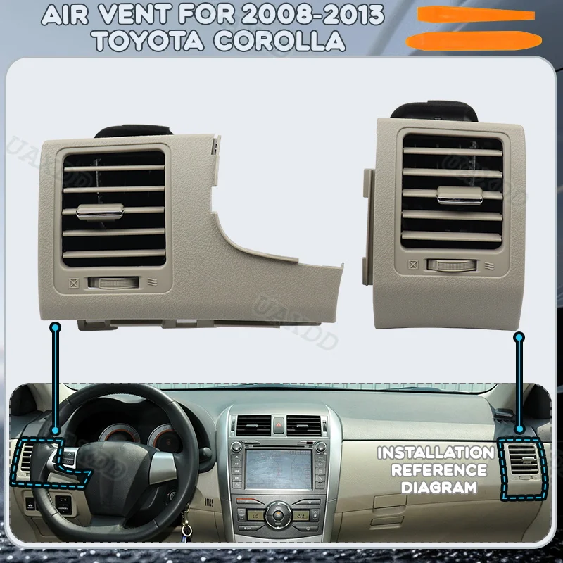 Air Conditioning Assembly AC HVAC Vent Grille Outlet Kit Car Ventilation Equipment Automotive Parts For 2008-2013 TOYOTA Corolla