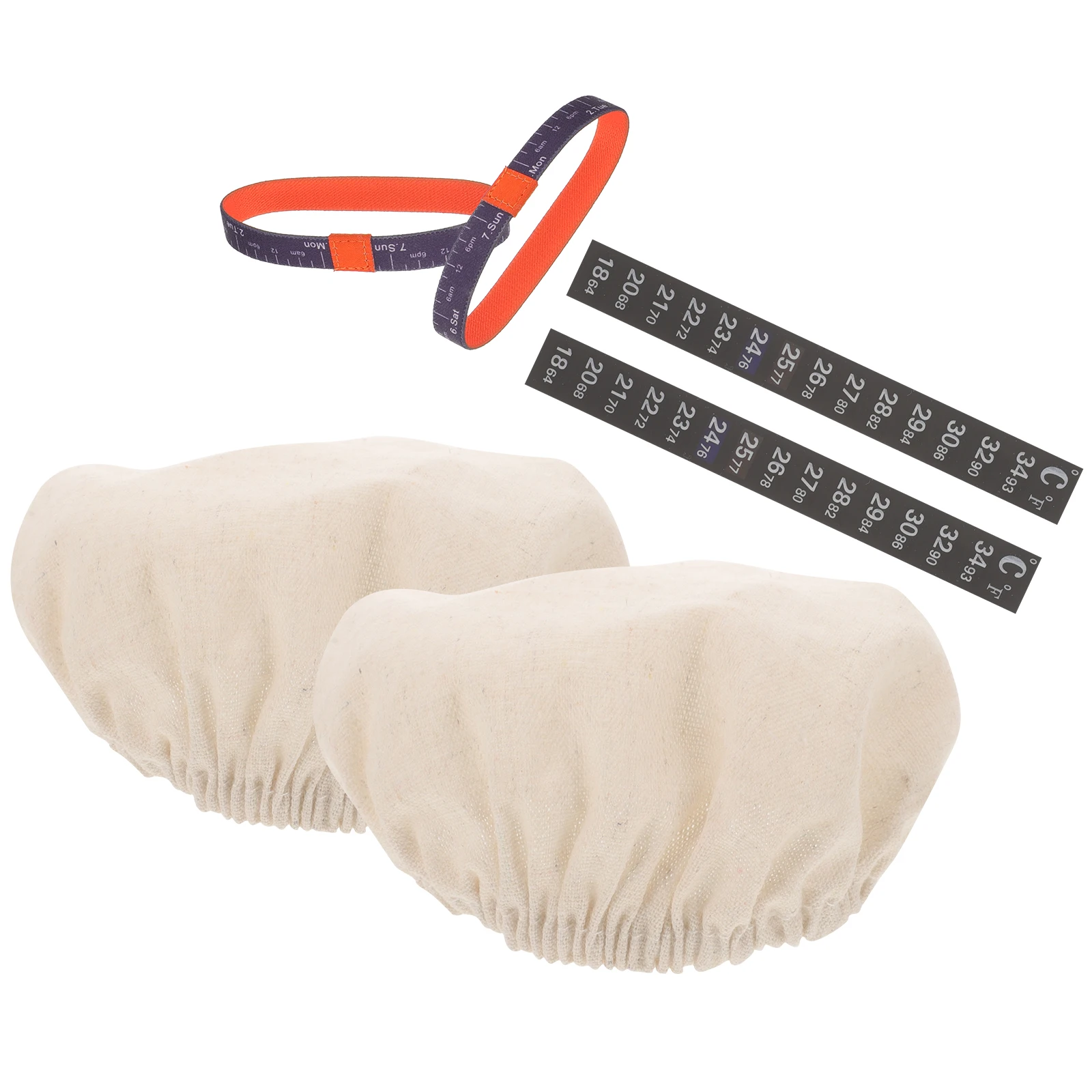 

1Set Sourdough Starter Jar Replacement Accessories Cloth Covers Thermometer Strip Date Band Fermentation Set Cloth Cover