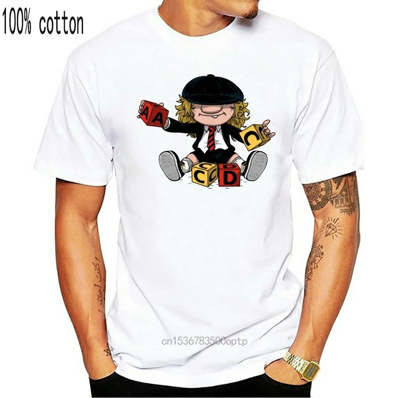 Men t shirt AC_DC Angus Young Graphic Printed Summer Hardrock Music Band Fan Male Tee Shirt t-shirt women