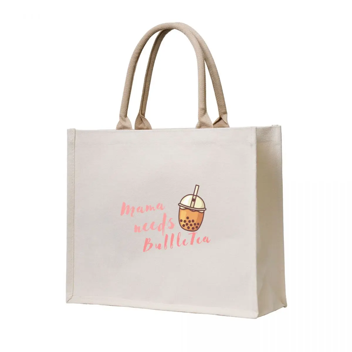 

Mama (mom) needs Bubble Tea Tote Bag hand bag Customizable tote bag eco pack free delivery bags