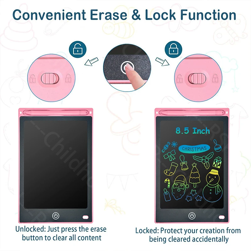 8,5 Zoll elektronischer Handschriftblock Schreibtafel Zeichentablett LCD-Bildschirm Schreiben digitales Grafikspielzeug für Kinder Weihnachtsgeschenk