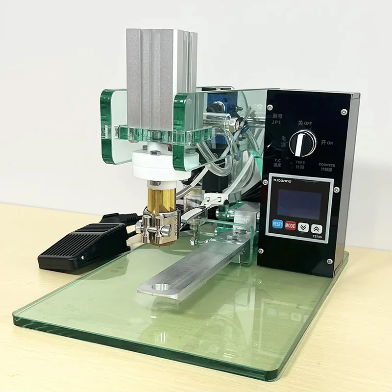 

Semi-automatic One Way Degassing Valve Applicator Device Valve Hot Press Sticking Machine