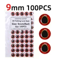 100 piezas rojas de 9 mm