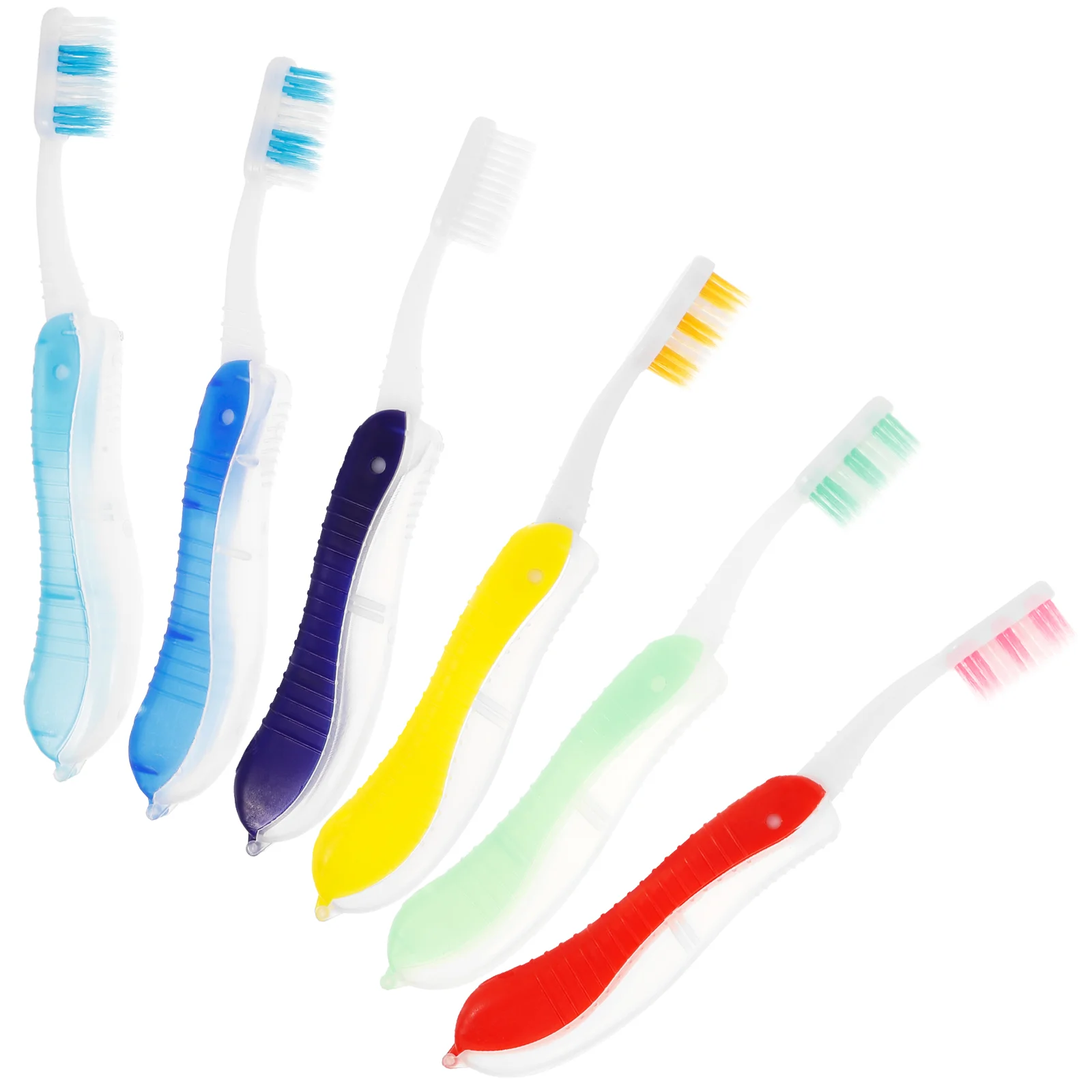 6 Pcs Folding Toothbrush Toothbrushes for Adults Daily Plastic Professional Travel