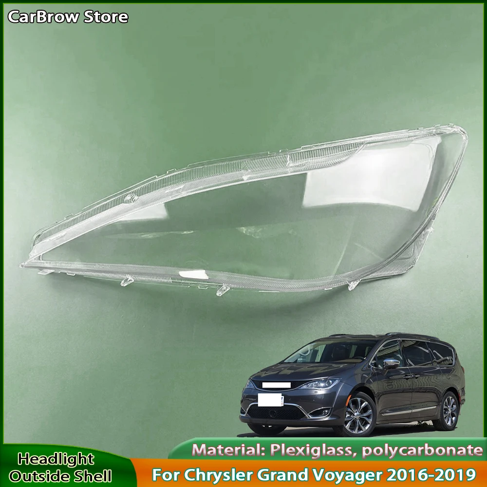 

Headlight Shade Lens Plexiglass For Chrysler Grand Voyager 2016 2017 2018 2019 Front Lampshade Lamp Shell Headlamp Cover