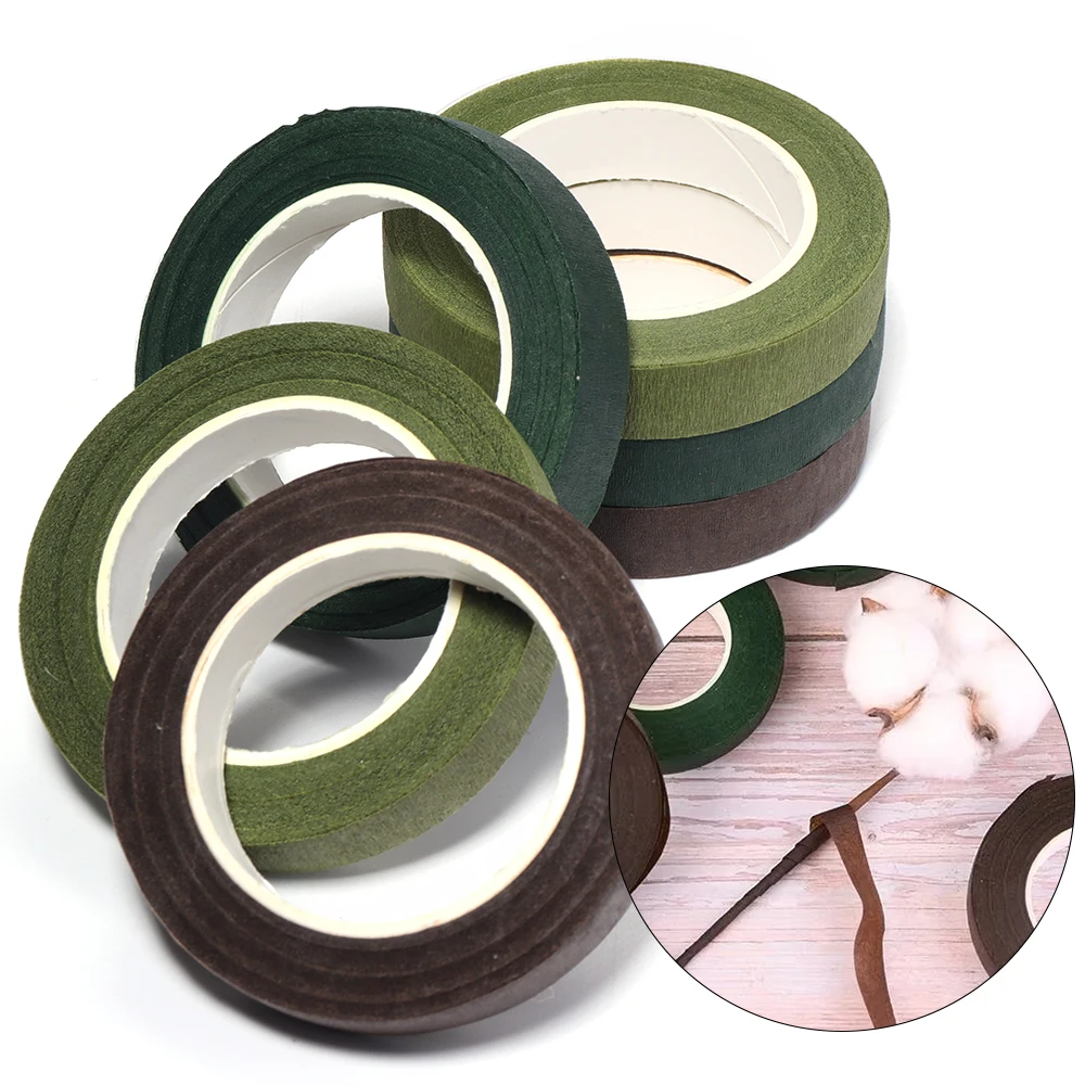 1-3ロール 12mm フラワーテープ 花茎ラッピングテープ - Florist Flower Supply のレビューと価格