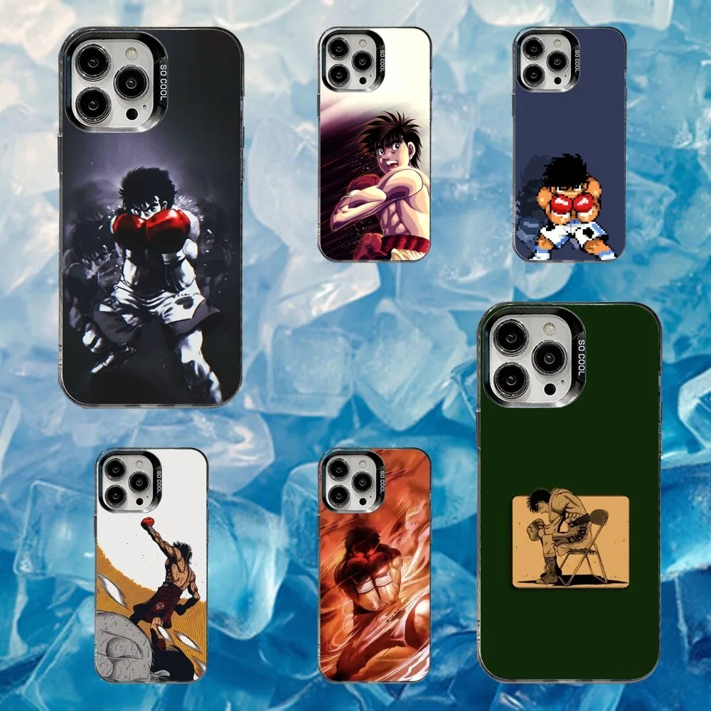 

H-Hajime no I-Ippo Phone Case For iPhone 16,15,14,13,12,11,Mini,Pro,SE,MAX White Matte Shockproof Cover