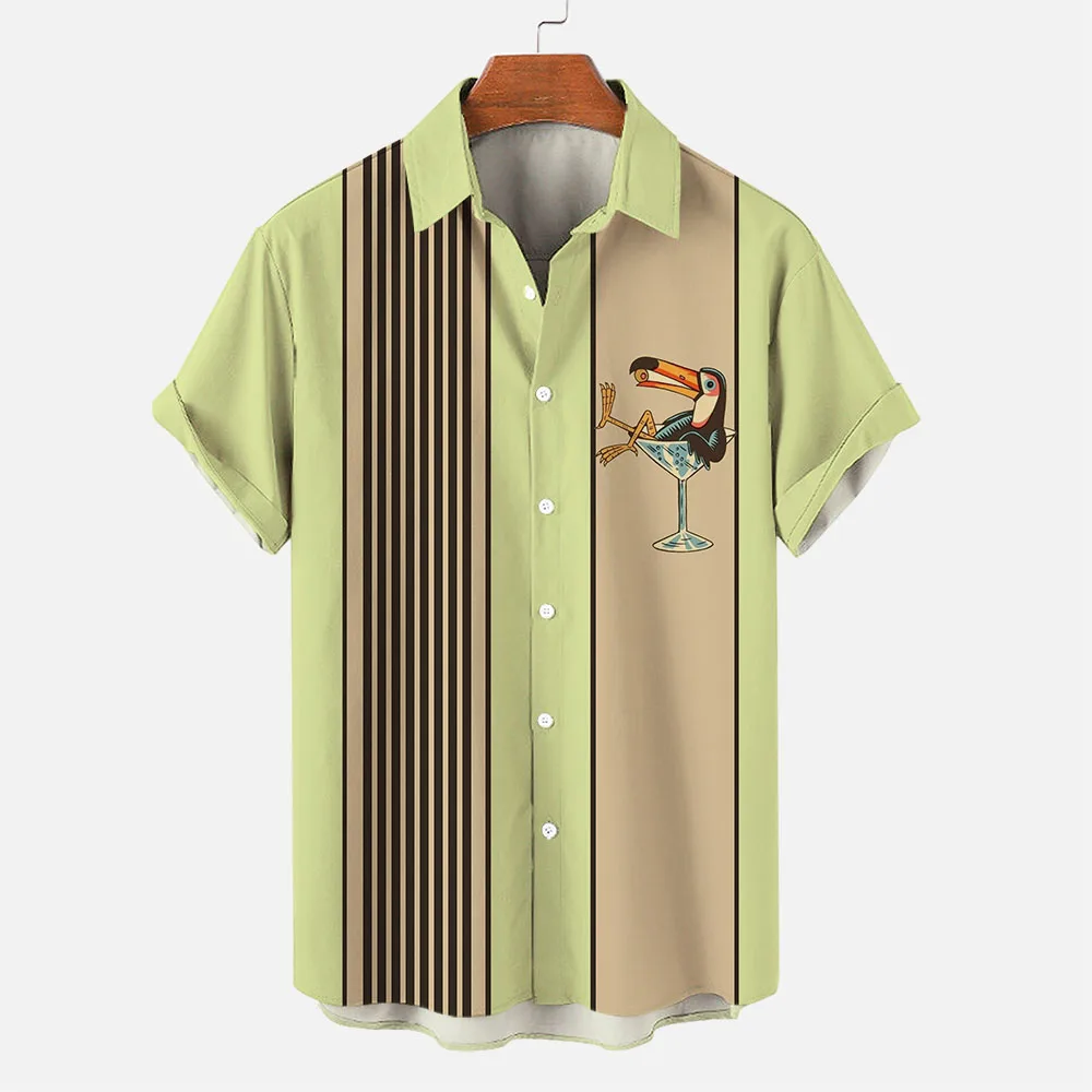 夏のメンズラペルシャツヴィンテージカジュアル半袖トップスデイリークラシックシャツ大特大ルーズ紳士服半袖