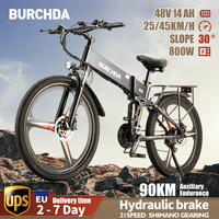 BURCHDA-R3 Folding E-bike Dual Shock Absorption , 26inches, adults Electric mountain bike，1000W, 48V, 25.6Ah, , MTB