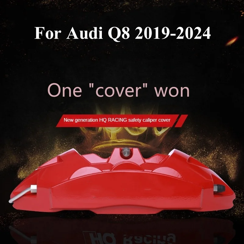 

For Audi Q8 Car Brake Caliper Cover 3D Aluminum Metal Kit Front Rear Wheel Modification 2019 2020 2021 2022 2023 2024