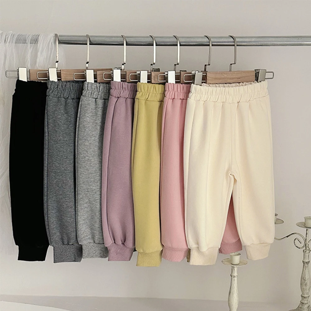

Autumn Solid Sporty Trousers for Kids Casual Children Clothing Only Pants Fashion Outfits Unisex Baby Clothes Infant Clothes