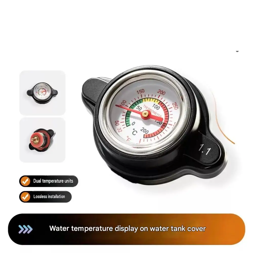 Non-destructive installation accessory: Radiator cap with temperature gauge for Benda Rock 707, Chinchilla 350, 450, and 500.