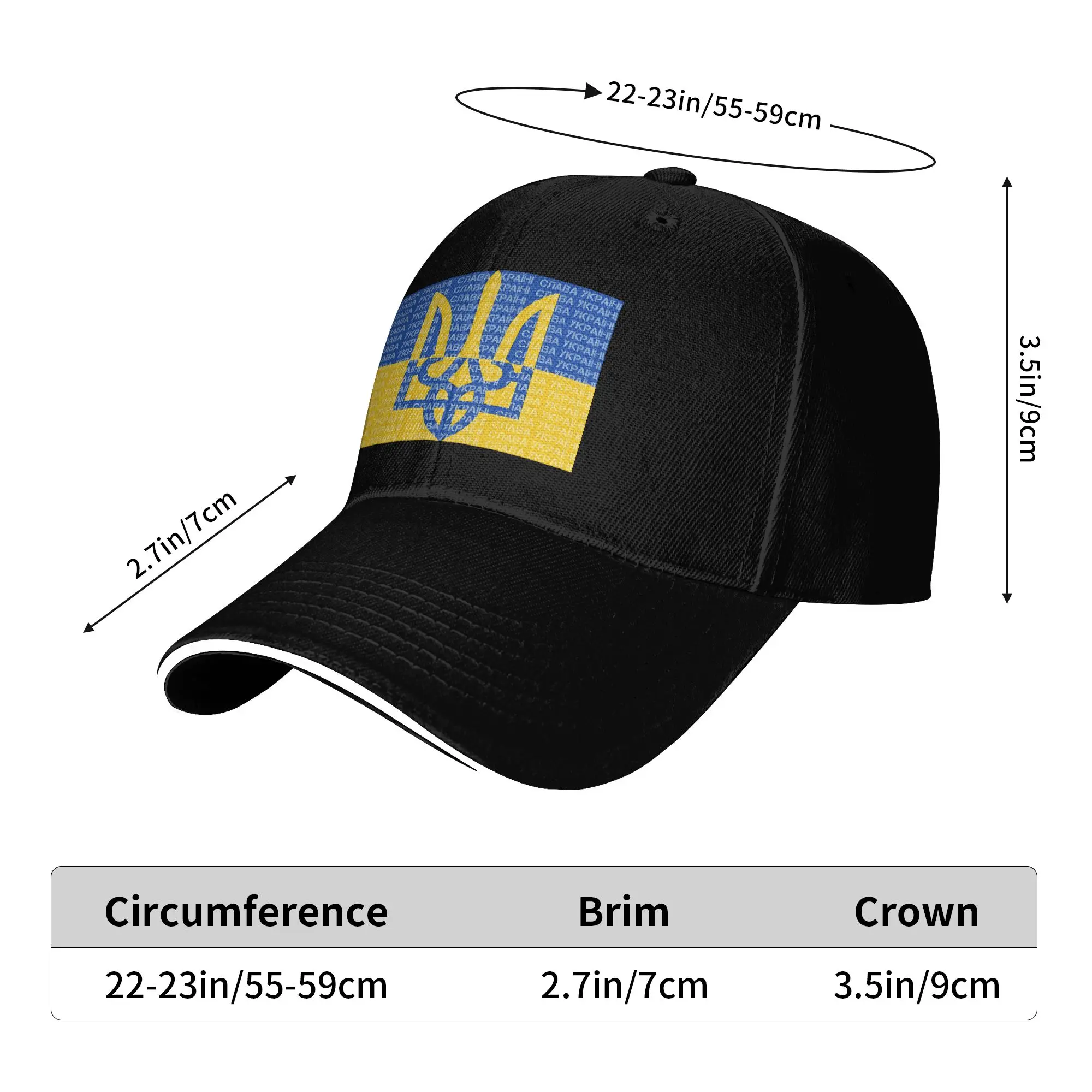 Ukraine Flag Baseball Cap  Fashion Unisex Men Hip Hop Hats Breathable Design Hunting Camping Baseball Caps Gift