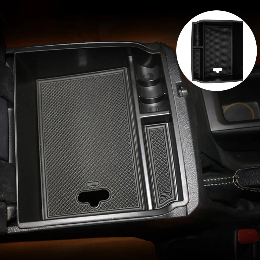 Caixa de armazenamento apoio braço central console central organizador bandeja palete titular para toyota hilux 2015 2016 2017 2018 2019 2020 2021 2022