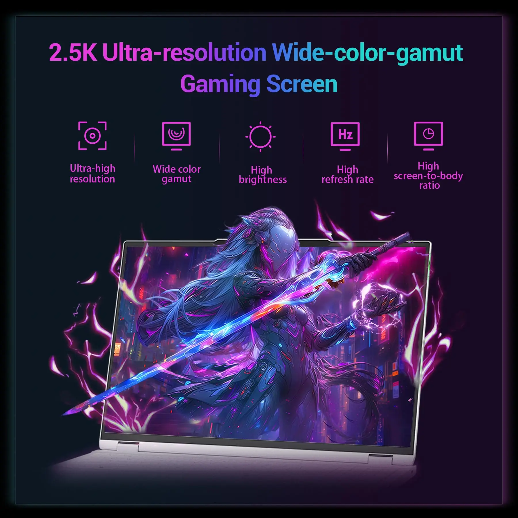 แล็ปท็อปเกมมิ่ง FIREBAT 16Pro ขนาด 16 นิ้ว Intel i7 13700HX 16C/24T 5GHz CPU RTX 5060 2.5K 300Hz 32GB DDR5 1TB PCIe4.0 SSD แล็ปท็อปสำหรับเกมเมอร์