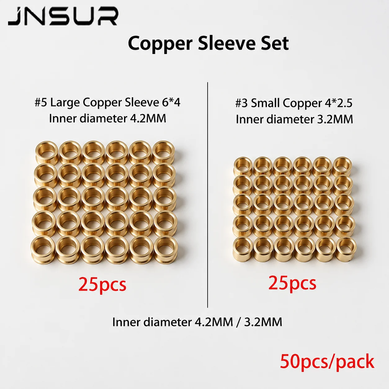 50pcs Dental Chair Tube Connector Hose Copper&Plastic Sleeve #5 Large 6*4/#3 Small 4*2.5 Pipe Bushing Replacement Accessories