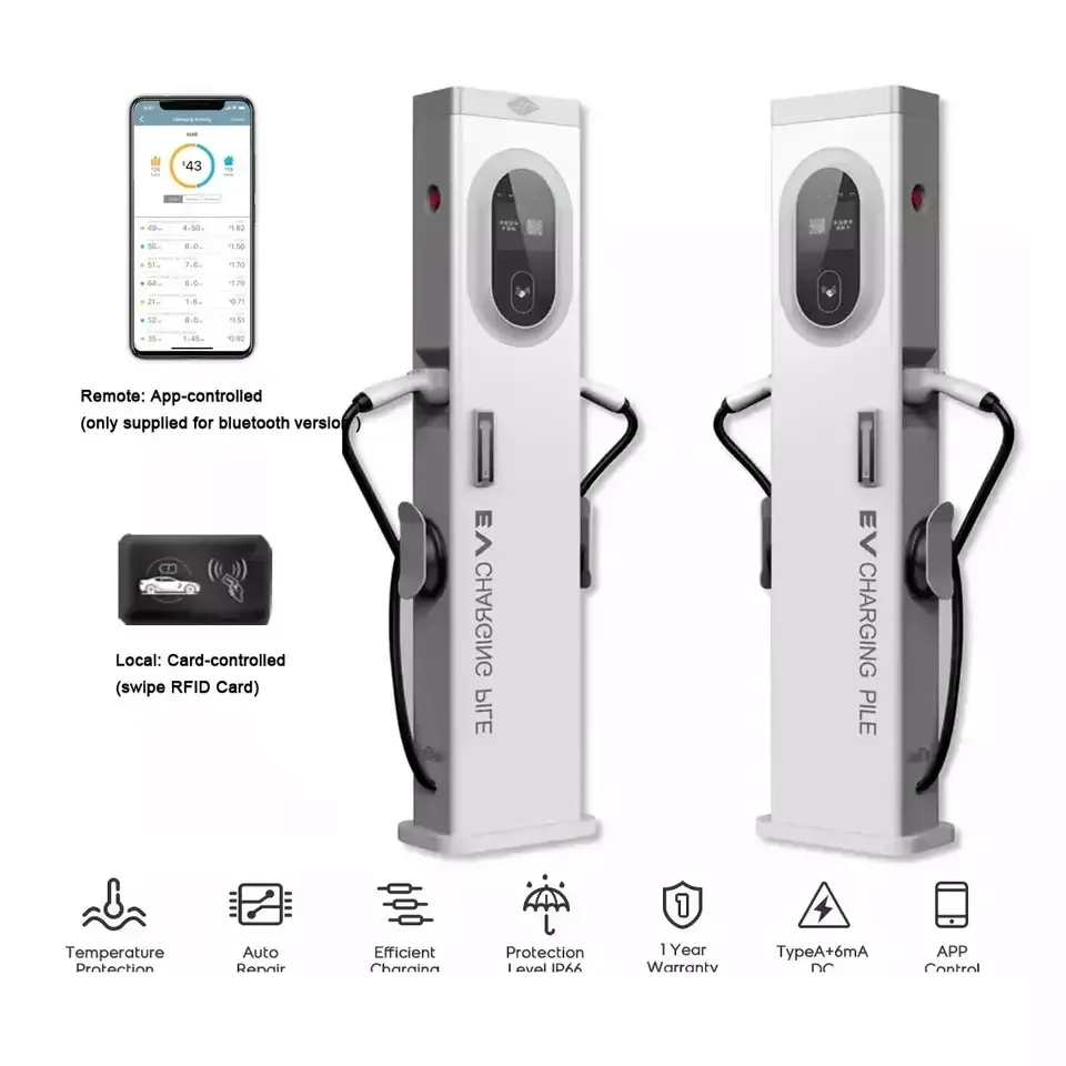 Standing AC Ev Charger Ocpp AC 14kw 22kw 44kw Home High Speed Type 2 Home 32a Evse Type 1