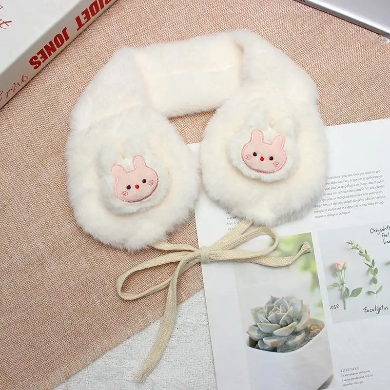 1Pc Creative Cute Cartoon Rabbit Lace Up Earmuffs Women Winter Cycling Ear Protection Windproof Warm Plush Earmuffs