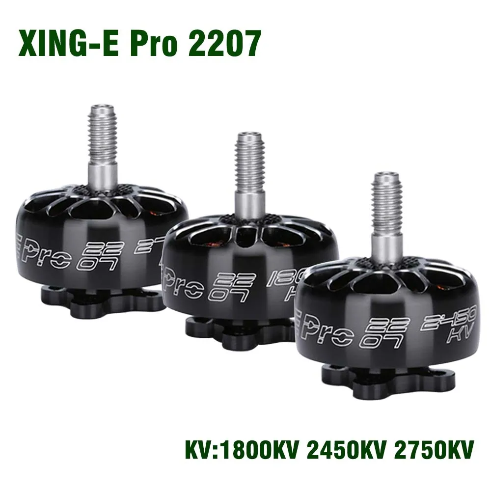 4 unidades/juego de nuevo Motor sin escobillas XING-E Pro 2207 2750KV 2450KV 4S 1800KV 6S para FPV Freestyle 5 pulgadas Drones DIY piezas