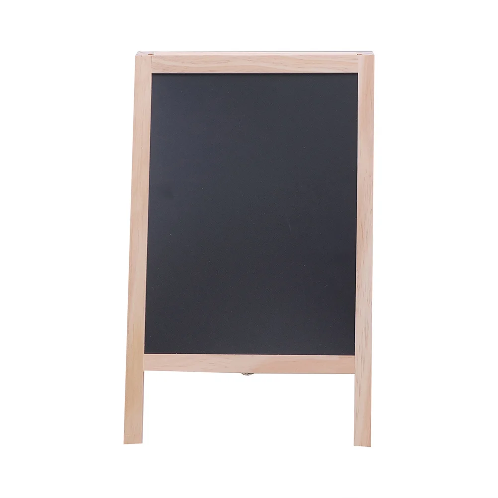 Wooden Stand Blackboard Double Side Message Draw Board White and Black Display Chalkboards for Children Bar Counter