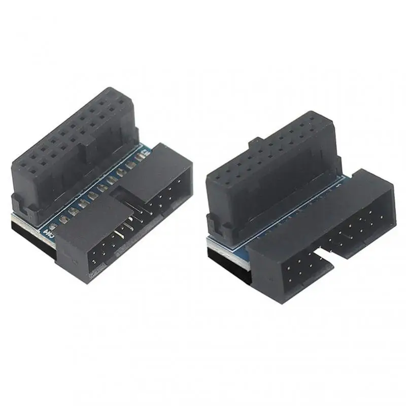 1~10PCS 3.0 19 pin 20pin Male To Female Extension Adapter Up Down Angled 90 Degree For Motherboard Mainboard