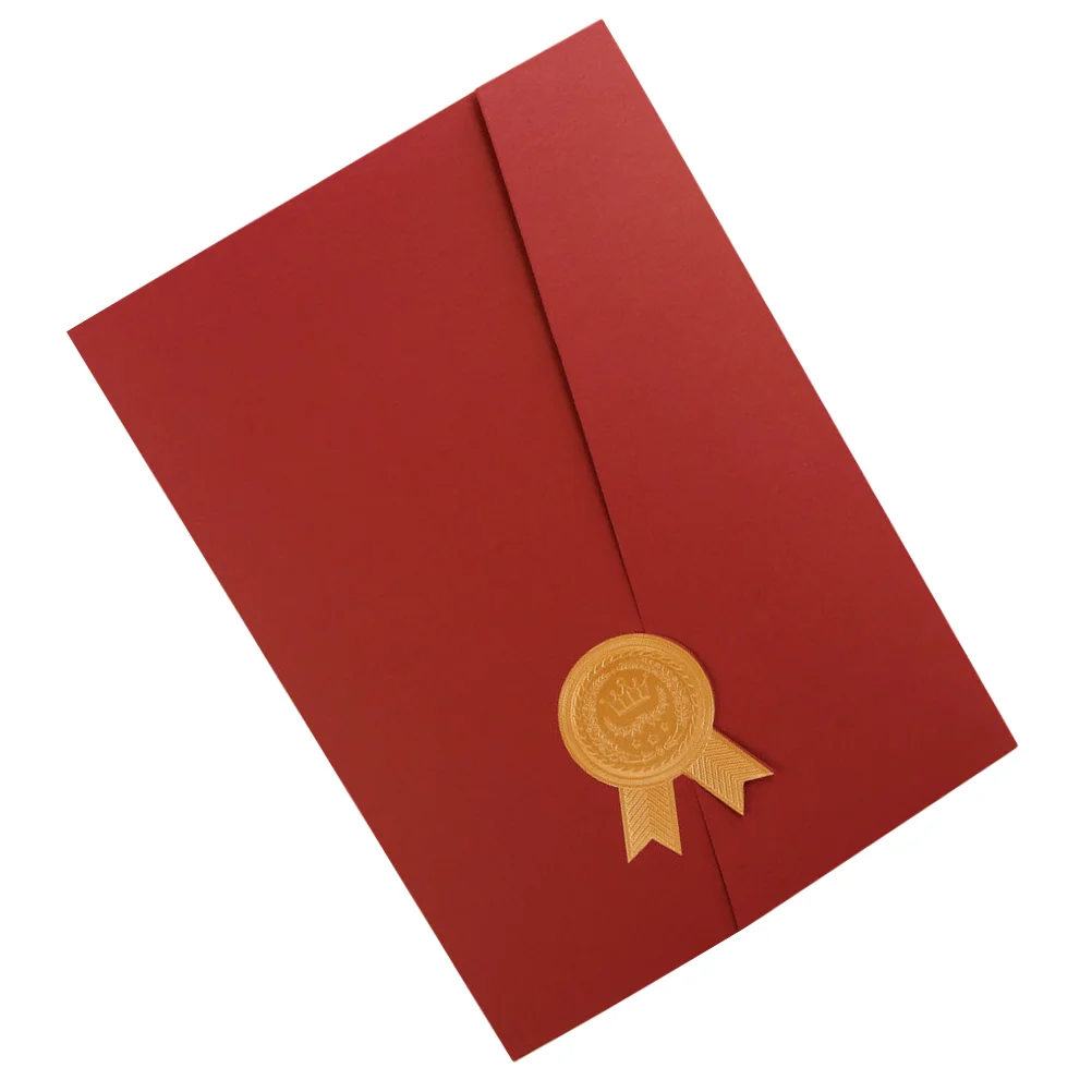 Honor Certificate Shell Paper Award Holder Diploma Hard Protective Cover Staff Decorative Folder