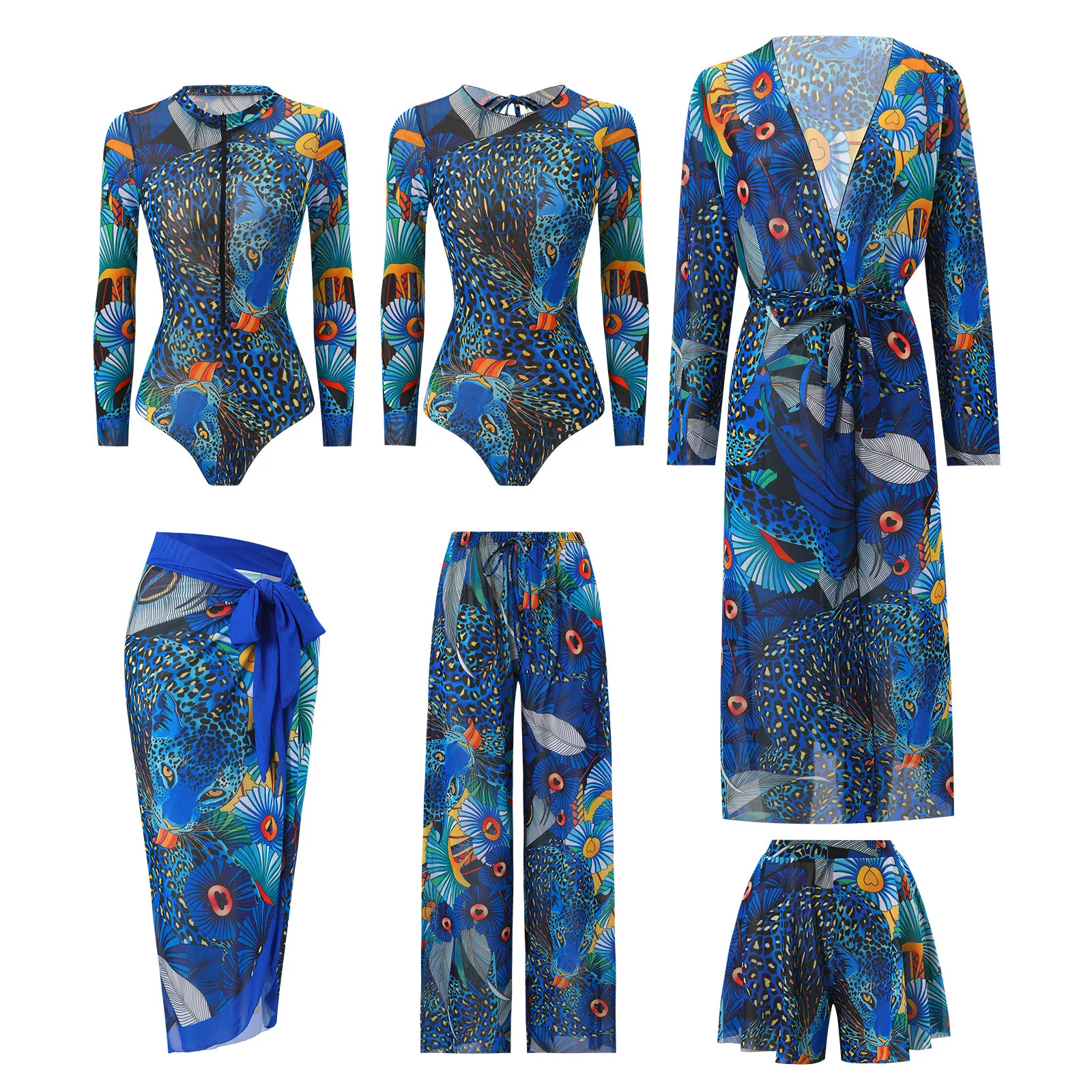 Women's Gradient Skirt One-Piece Mesh Swimsuit Sexy Bikini Style Fashionable Poolwear Beachwear New Arrivals