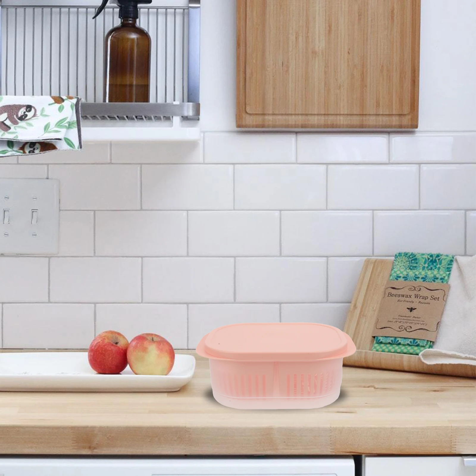 

Fruit and Vegetable Freshness Box Draining Holder Kitchen Gadgets Food Container Containers for Multi-functional Drainer Tpe