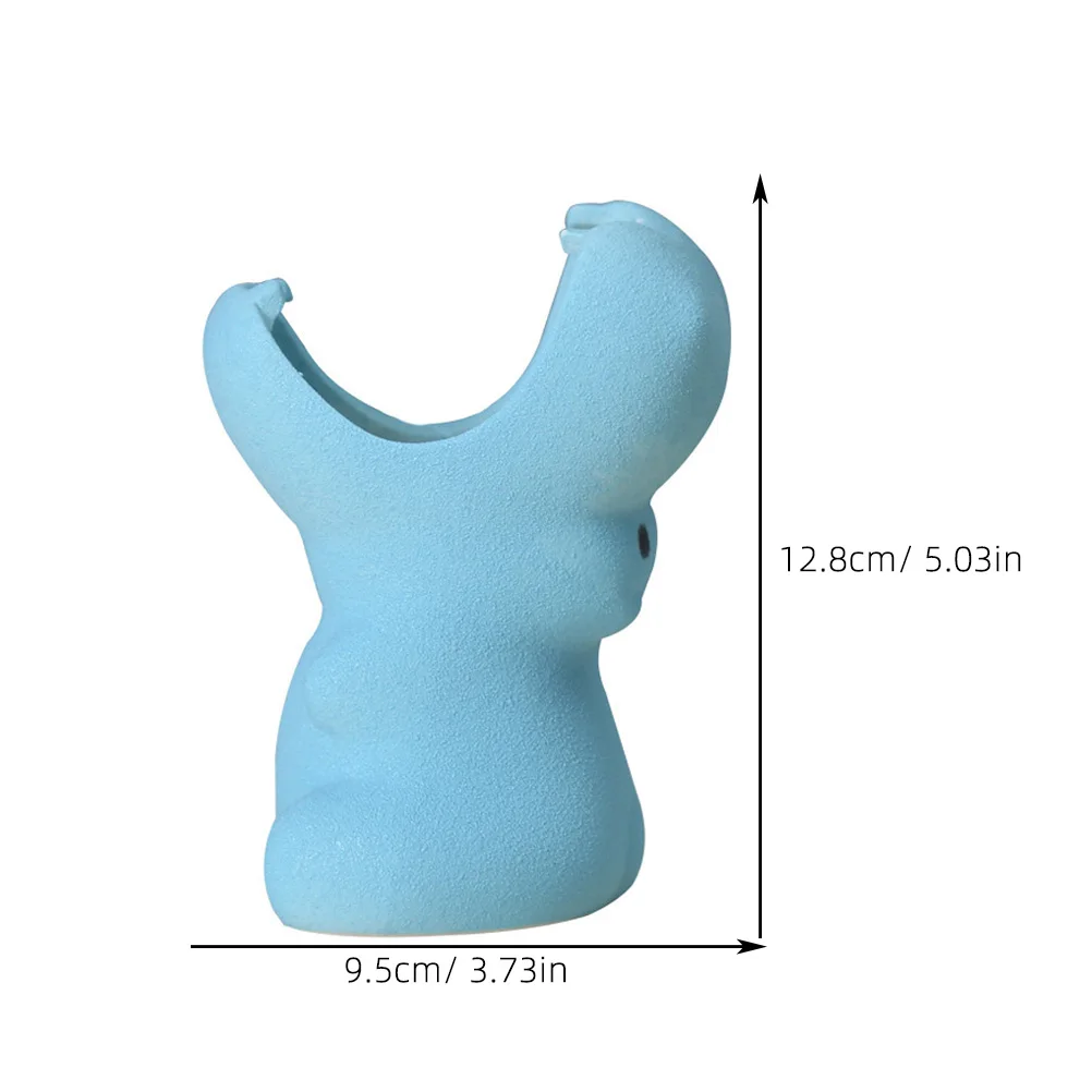 

2pcs Ceramic Flower Pot Creative Cartoon Animal Desktop Decor Planter Mini Office Accessories Gardening Small