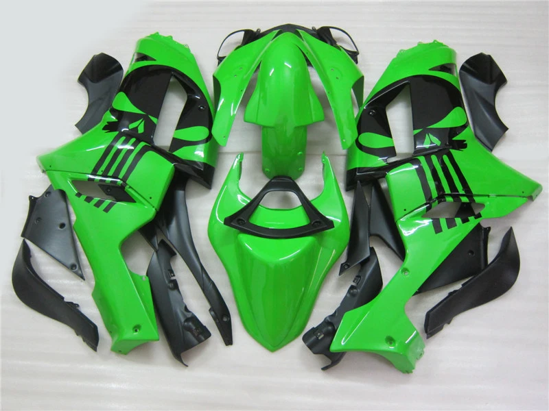 New fairings for Kawasaki 07 08 ZX6R fairing kits ZX-6R 2007 2008 Ninja 636 green black ghost  BS50