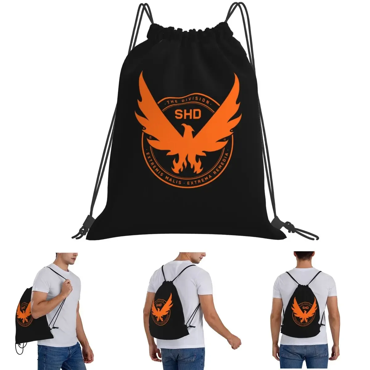 

The Division 2 Shd стратегические рюкзаки для внутренней дивизии, комплект на шнурке, карманная сумка для мелочей, сумки для книг для путешествий, школы