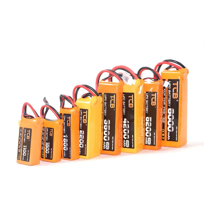 TCB Lipo 2S 3S 4S 6S 11.1V 14.8V 22.2V 1300 1500 1800 2200 3000 4200 5200 6000mAh 35C 60C 35C 60C XT60-T PLUG RC Batteries