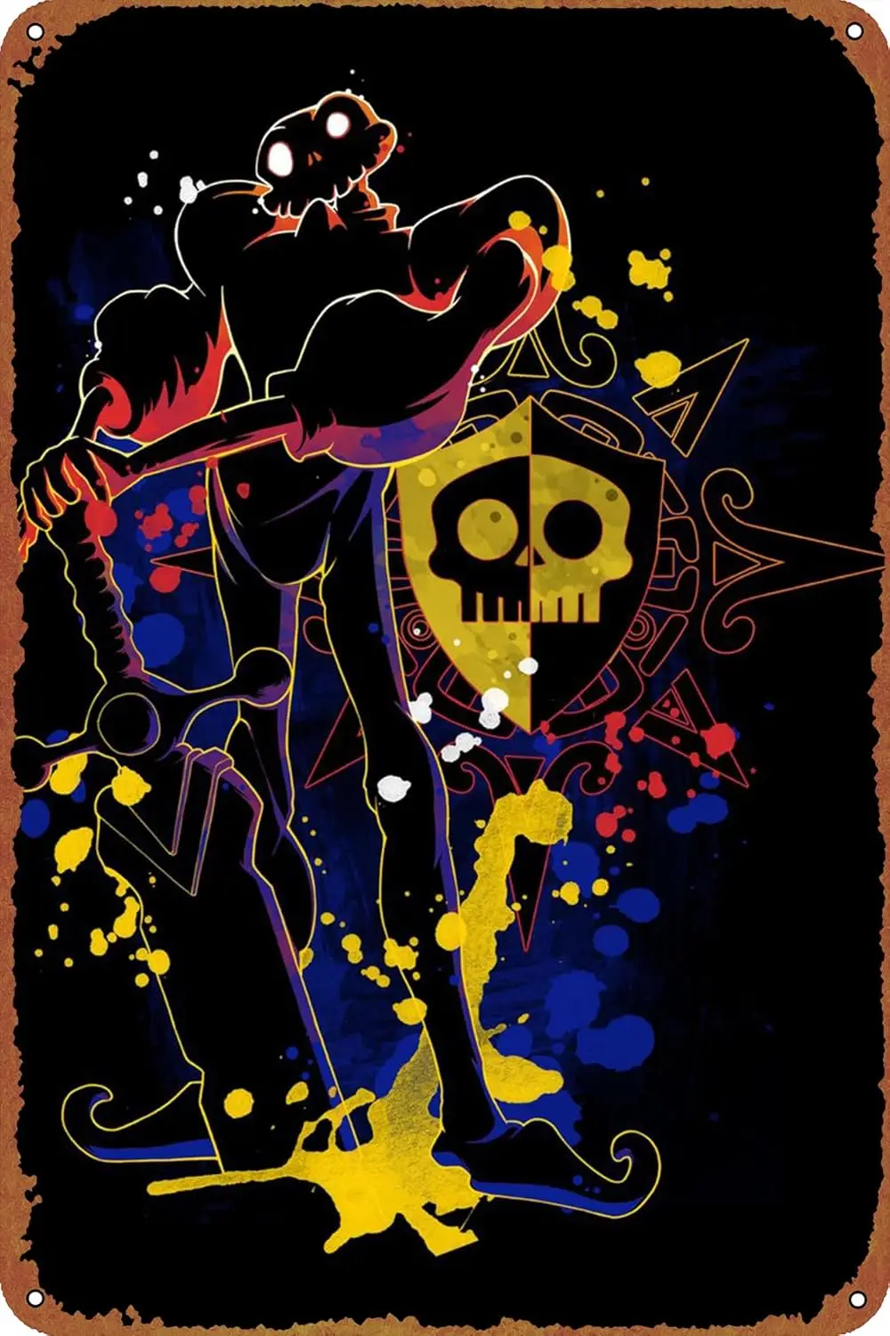 Sir Daniel Fortesque Game Poster Retro Metal tin Sign Halloween Tin Sign,Cave,Bar,Club, Home Wall Art Metal Tin Sign 8x12 i sign
