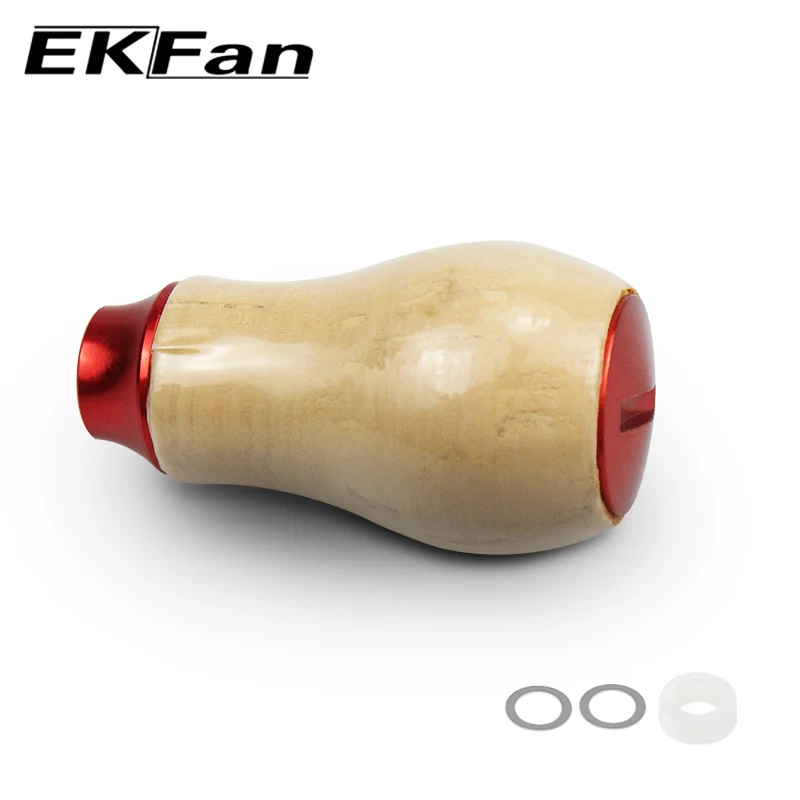 EKFan Soft Wood Fishing Reel Knob Suit For 1000-5000 Series SHI & DAI Spinning Tackle Accessories