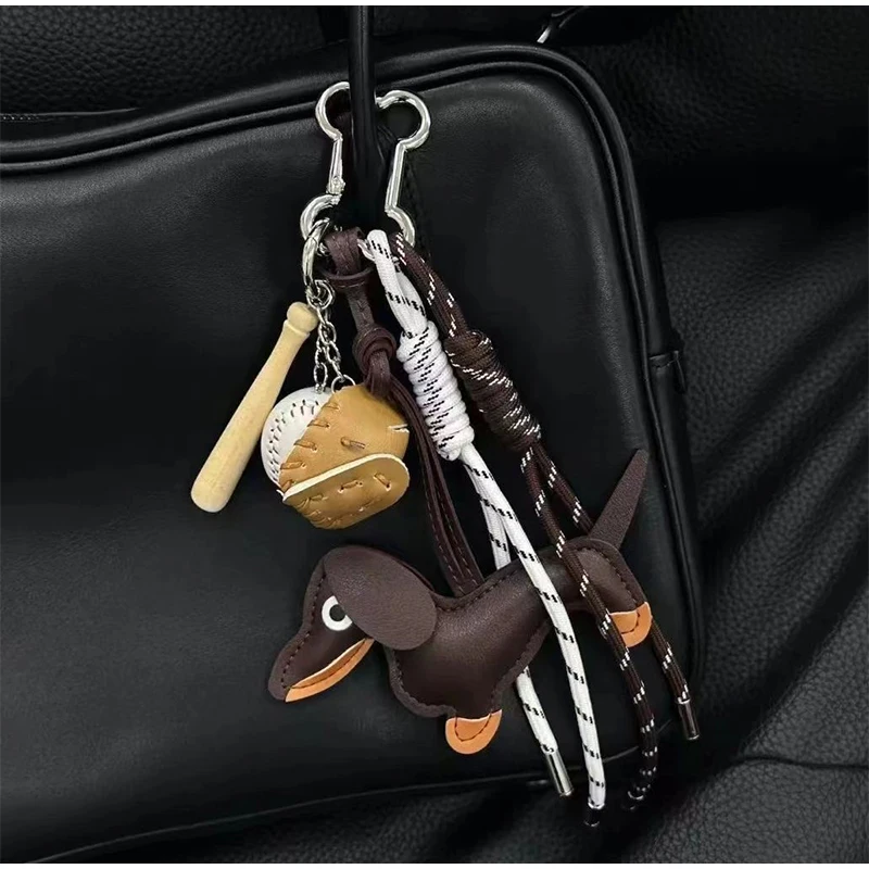 Cute Dachshund Bag Pendant Tennis Ball Ins Luxury Brand Suitable For Mobile Phone Bag Pendant Accessory Keychain Couple Pendant