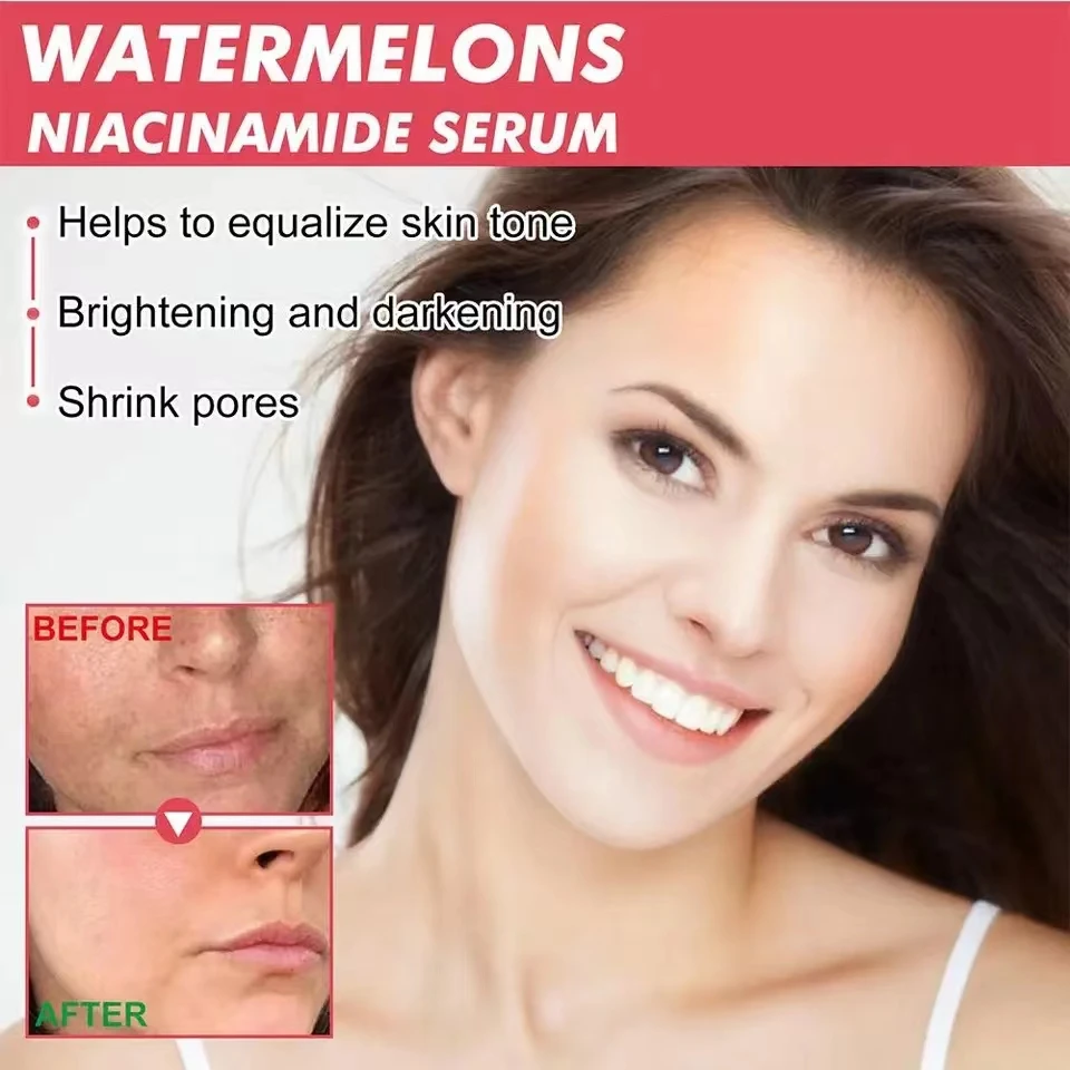 New Watermelon Glow Niacinamide Dew Drops Serum Makeup Primer Cream Lightweight Facial Serum & Priming Liquid BRIGHTEN