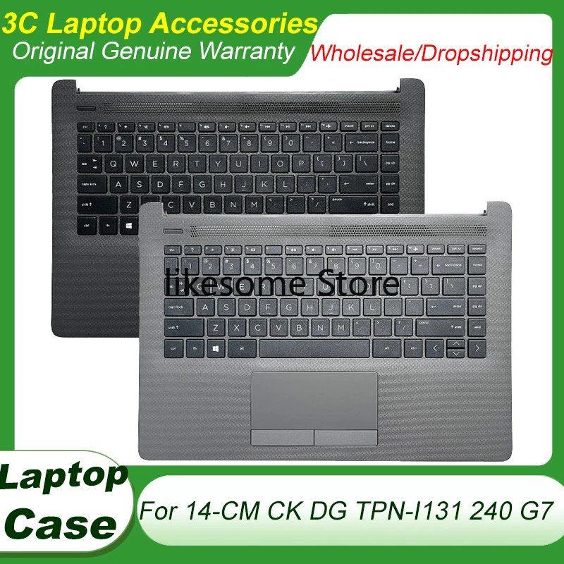New Keyboard For 14-CM 14-CK 14-DG 14q-CS TPN-I131 246 245 240 G7 Palmrest Upper Cover Top Case with Keyboard Touchpad black
