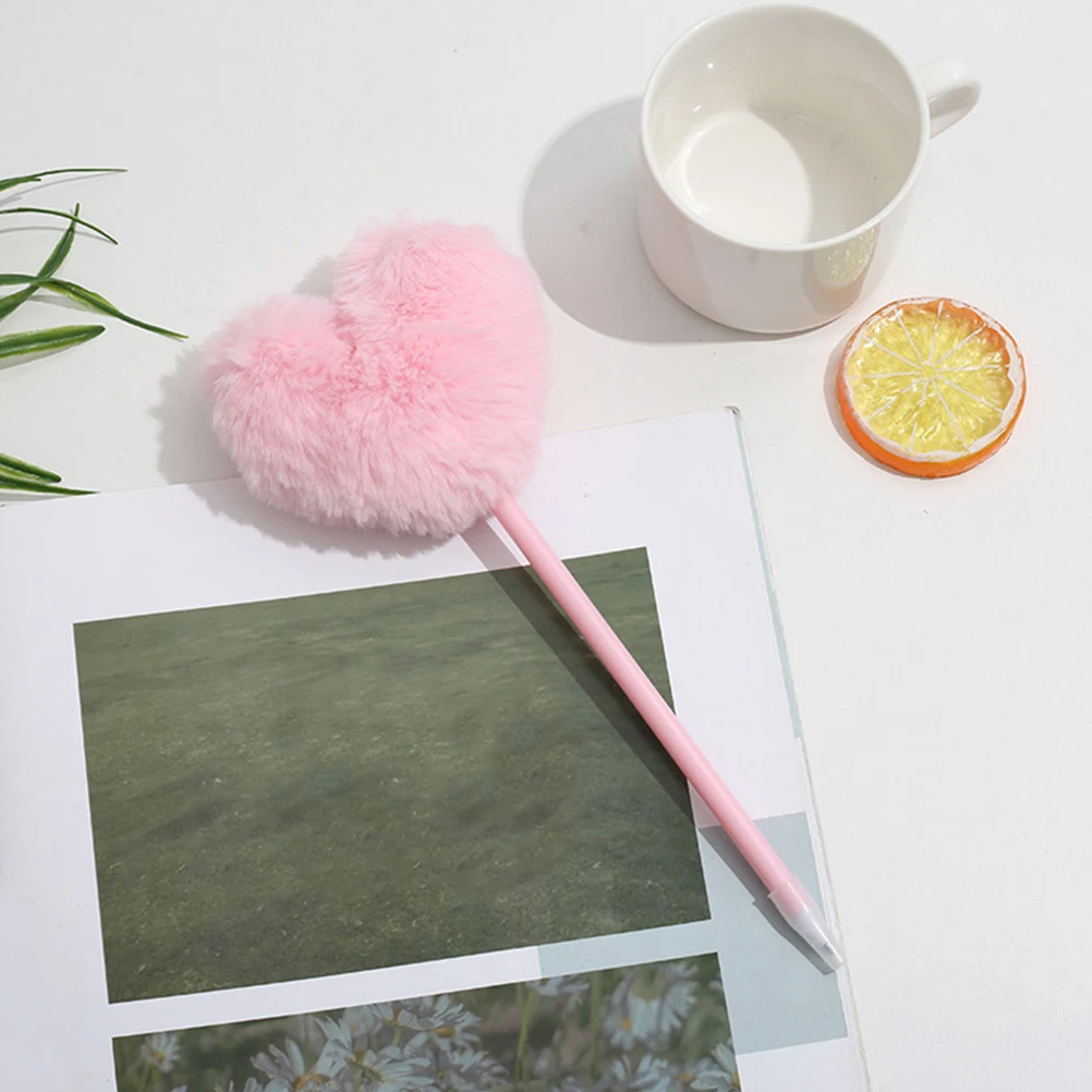 

6Pcs Heart Shape Ballpoint Pens Smooth Writing Cute Cartoon Characters Motivational Quotes for Kids Girls Office School Use