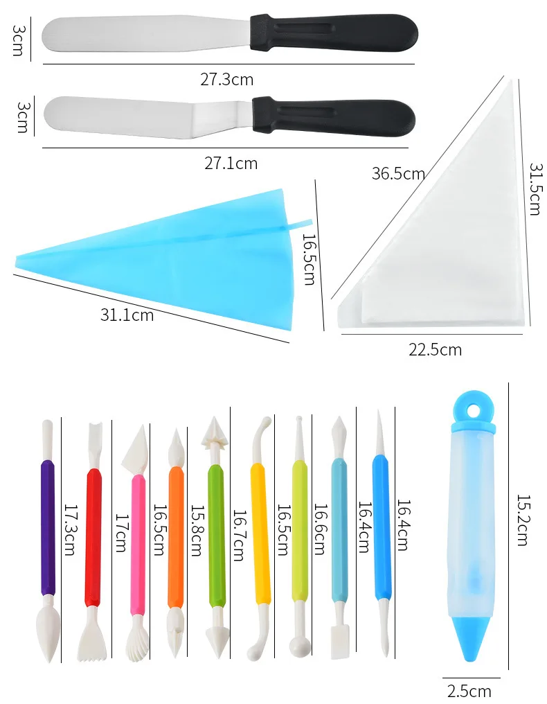 110 Pieces Cake Decoration Tools Accessories Kits Cakes Decorating Supplies