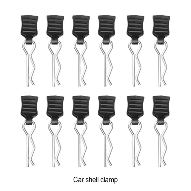 4/12szt Metalowe klipsy do karoserii typu R z zakładką do Axial SCX10 TRX-4 MJX Hyper Go 1/10 1/14 1/8 RC Car Parts
