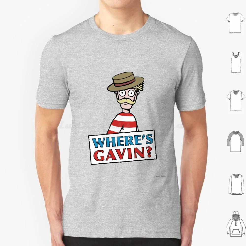 ¿Dónde está Gavin? Camiseta de algodón para hombres y mujeres DIY estampado ¿Dónde está Gavin Gavin? ¿Dónde está a Wally Wally dónde?