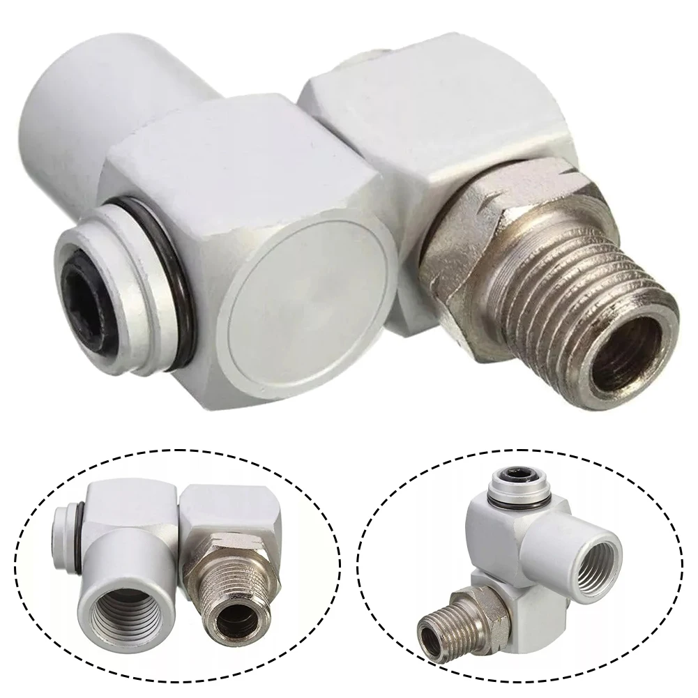 1/4 Inch Air Tool Swivel Fitting For 360 Degree Swivel Air Hose Connector 1/4-Inch Male NPT X 1/4-Inch Female NPT Quick Connecto