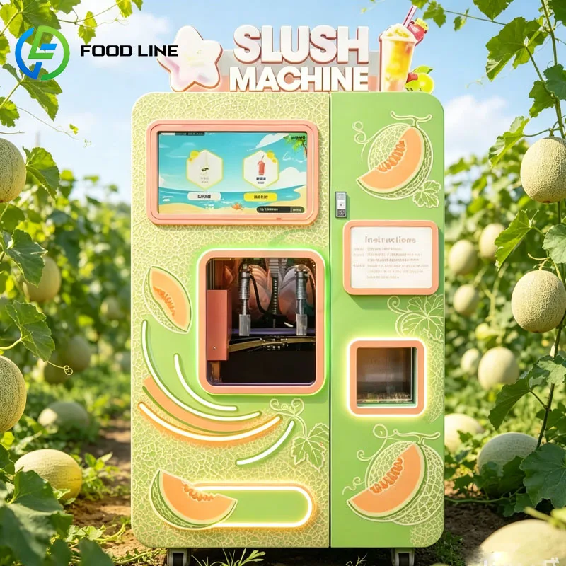 Automatic Slush Machine Vending Frozen Ice Drink Maker Smoothie Style Slushy Beverage Commercial Touch Screen LED Customized