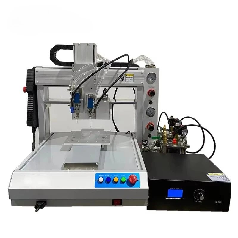 Liujiang Desktop 3 Axis Dispensing Machine UV Glue Dispensing  with 2L tank Support Syringe Barrel