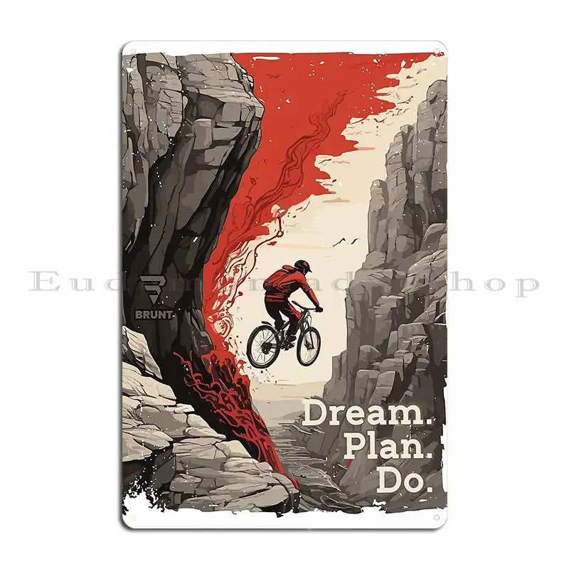 Downhill Bike Gift Cycling Cyclist Mountain Biker Metal Plaque Poster Wall Decor Classic Customized Garage Tin Sign Poster