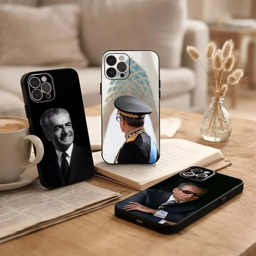 M-Mohammad Reza Pahlavi Iran Phone Case For iPhone17,16,15,14,13,12,Plus,Pro Max, 5G Others Soft Black Cover