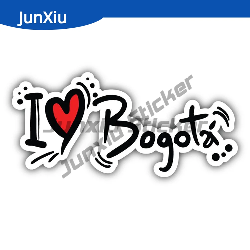 

I Love Bogota Slogan Sticker Camper Accessories Cover Scratches Decor Graphic For Car Bumper Laptop Speedboat Rear Windshield