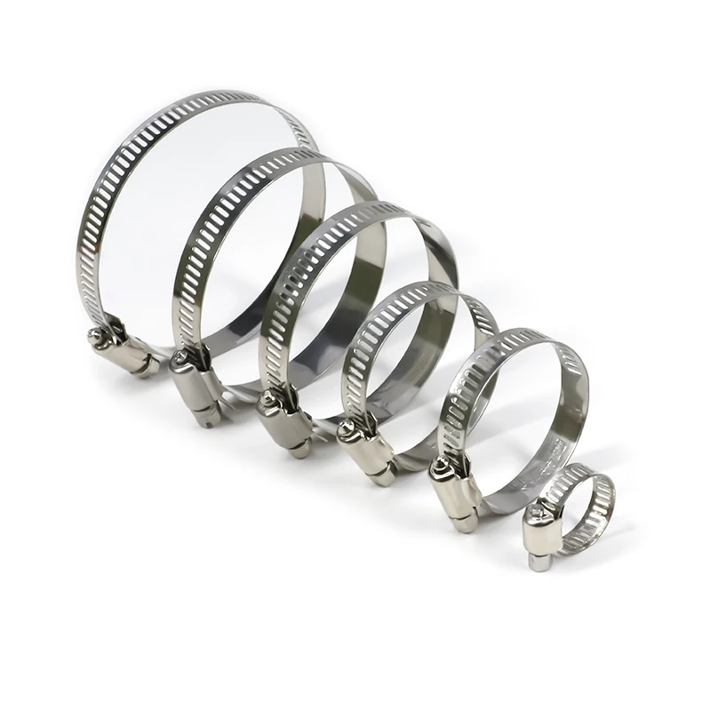 1PCS Stainless Steel Hose Clamps Diameter 8mm ~ 120mm Adjustable Tri Gear Worm Fuel Tube Water Pipe  Fixed Clip Spring Cramps - Image 5
