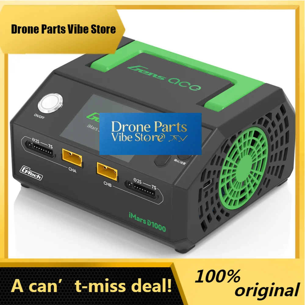 

Drone PartsD1000 25A 500W 2 7S Dual Channel Smart Charger For Grepow Battery AC 100 240V Drone Agriculture Sprayer Power Supply